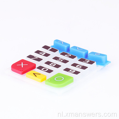 Gemaakte zeefdruk siliconen elastomeer toetsenbord knop